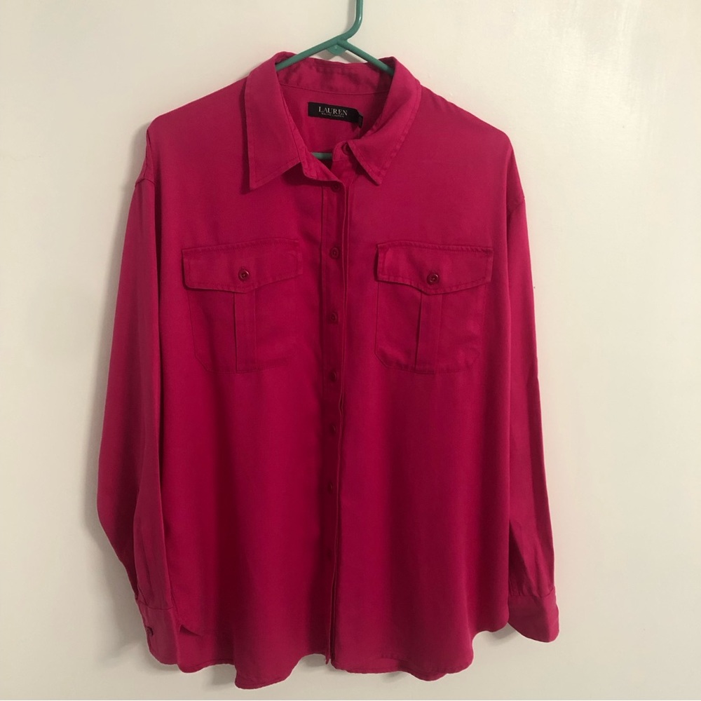 Lauren Ralph Lauren New With Tags Women’s Pink Long Sleeve Shirt Size XL